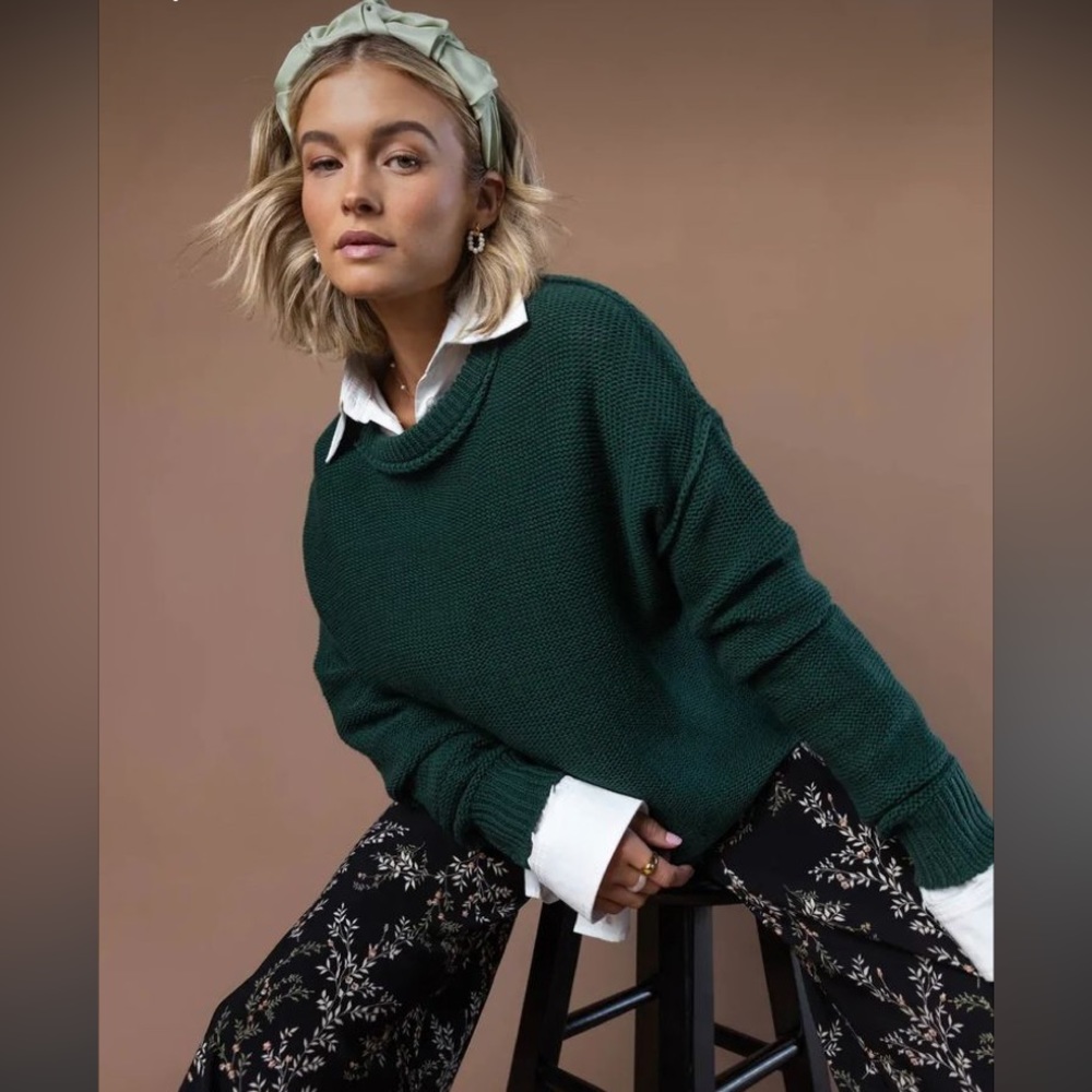 Böhme River Knit Sweater in Green Size Small